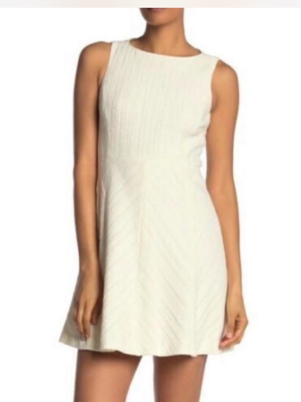 Theory Cream Sleeveless Mini Dress